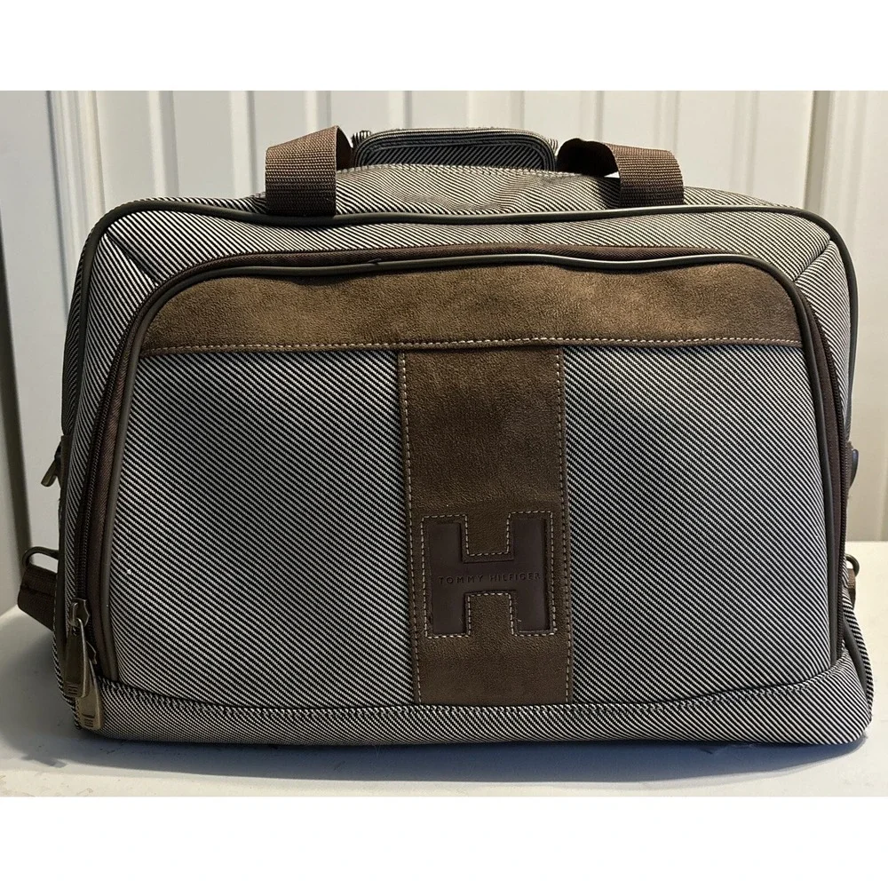 Vintage Tommy Hilfiger Carry On Messenger Tote Bag Men's 18x12x6